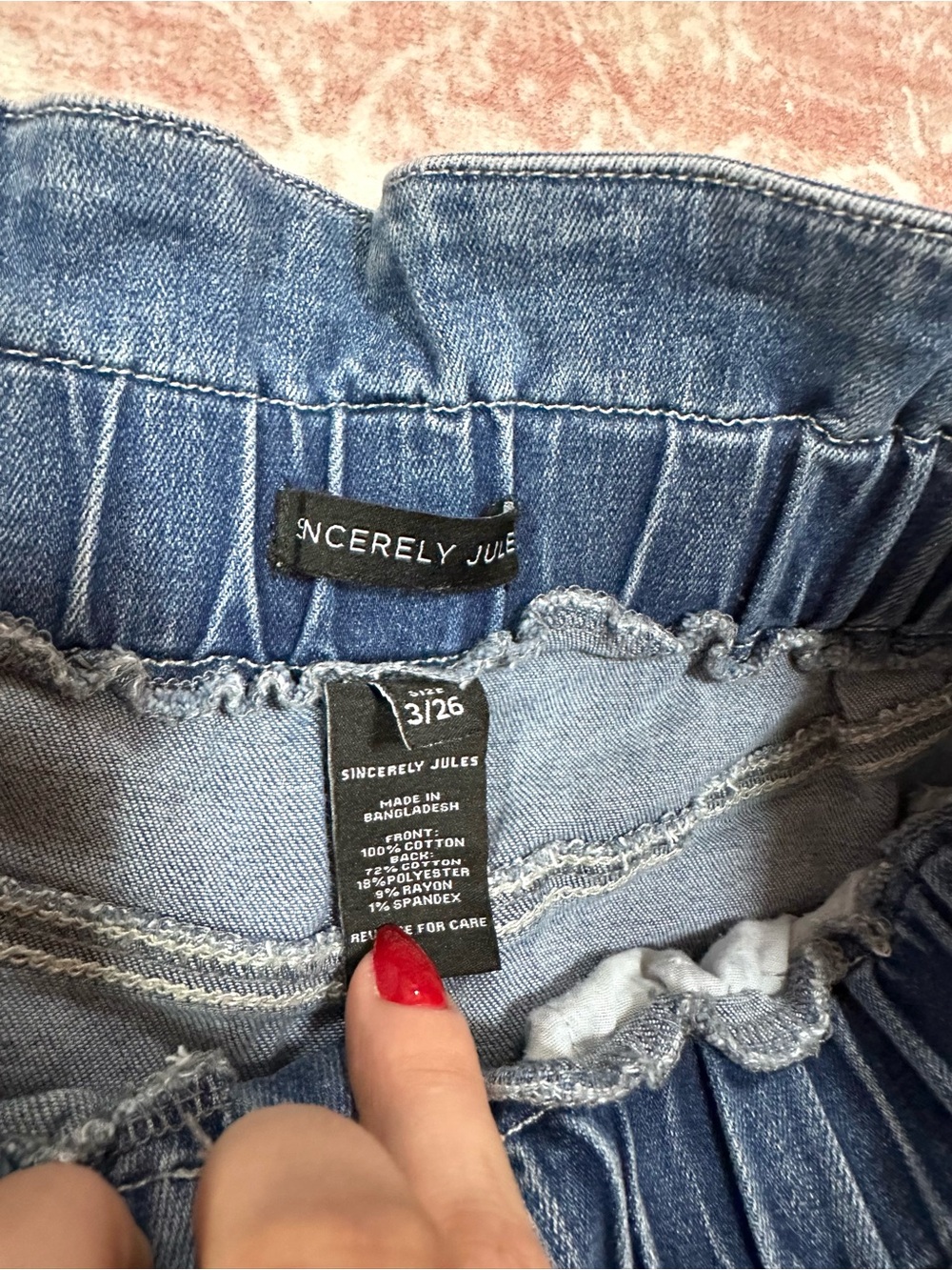 “Paper Bag” 💙 Denim High Waisted Shorts - Picture 4 of 10